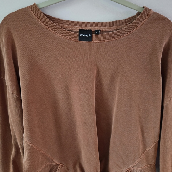Mono B Rust Knotted Sweatshirt - Picture 2 of 2